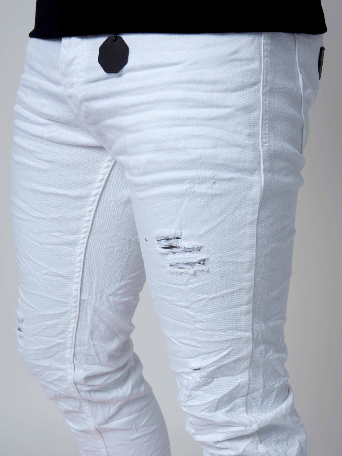 Jean Skinny effet usé avec trous
