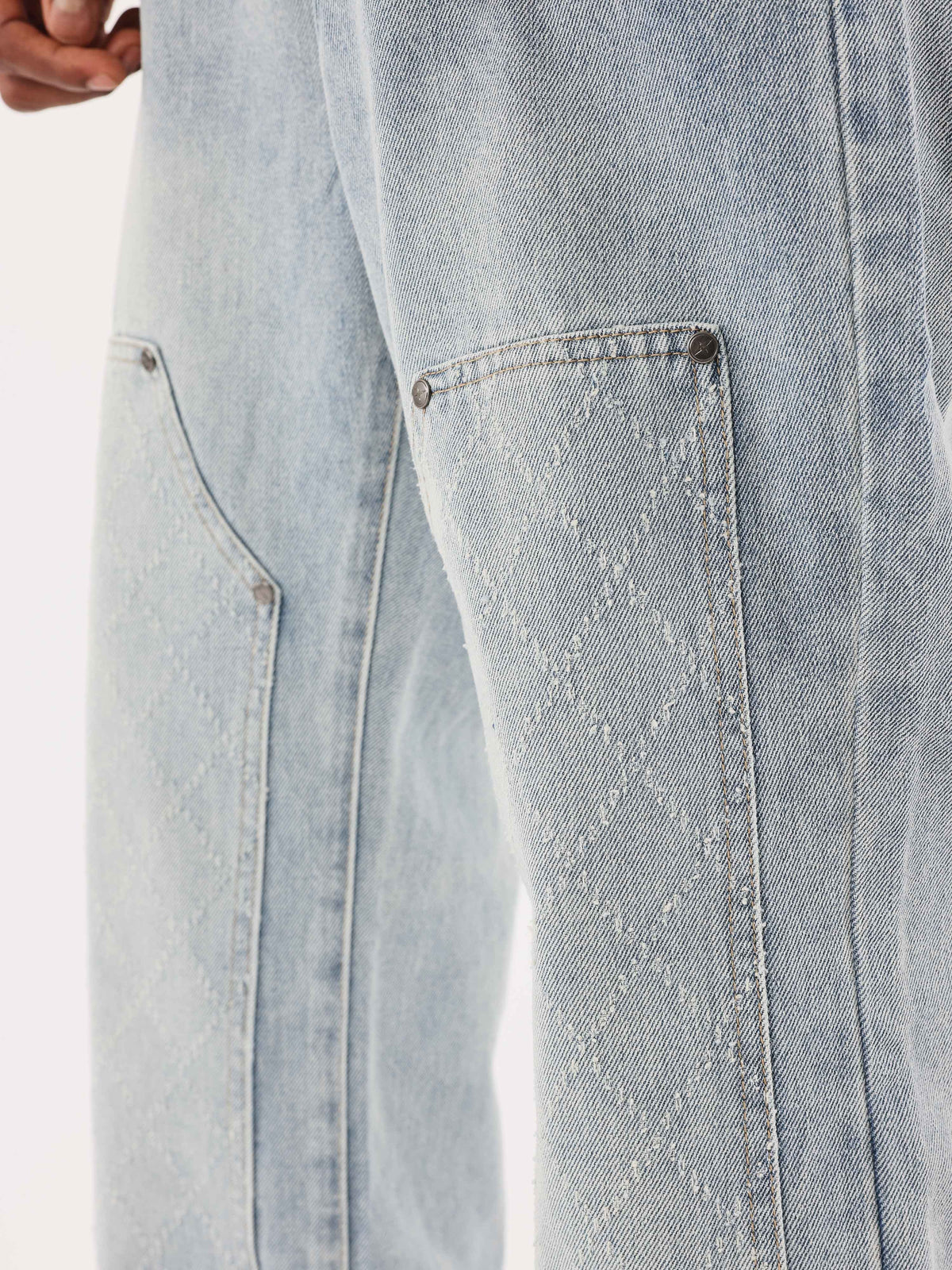 Jeans ample à détails charpentier