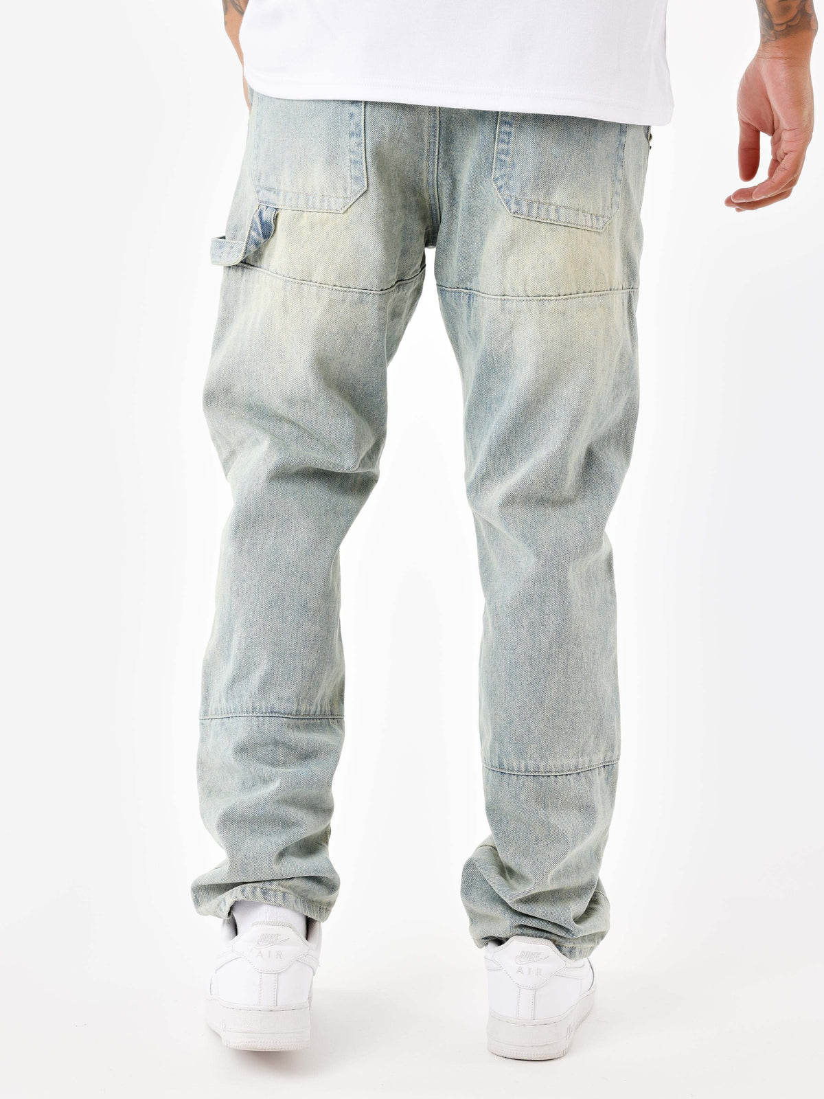 Jeans ample à détails charpentier