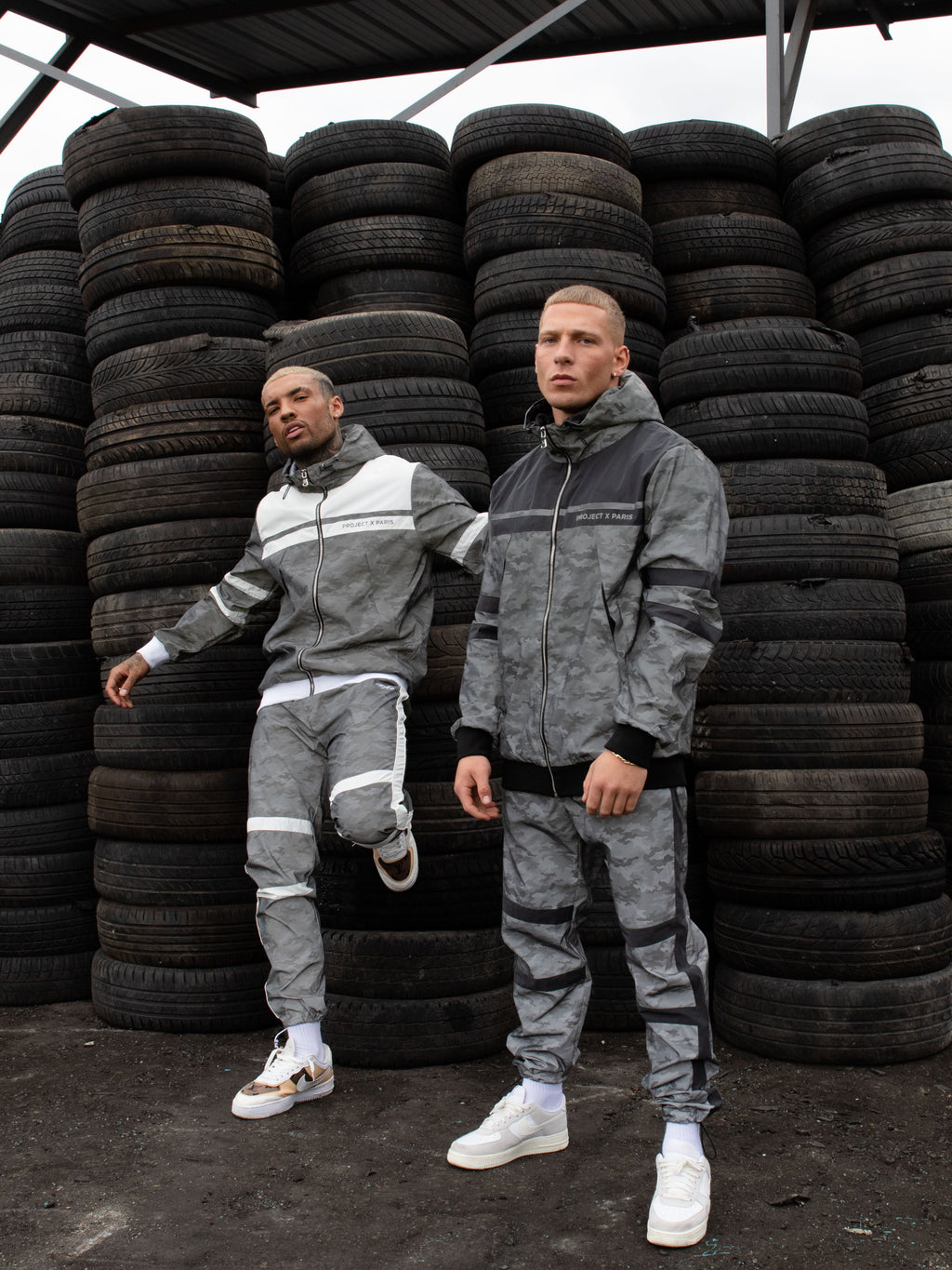 Pantalon de jogging réfléchissante motif camouflage
