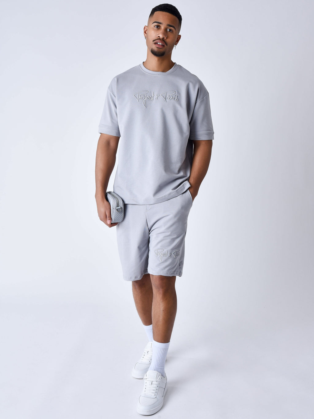 Short classique brodé Signature