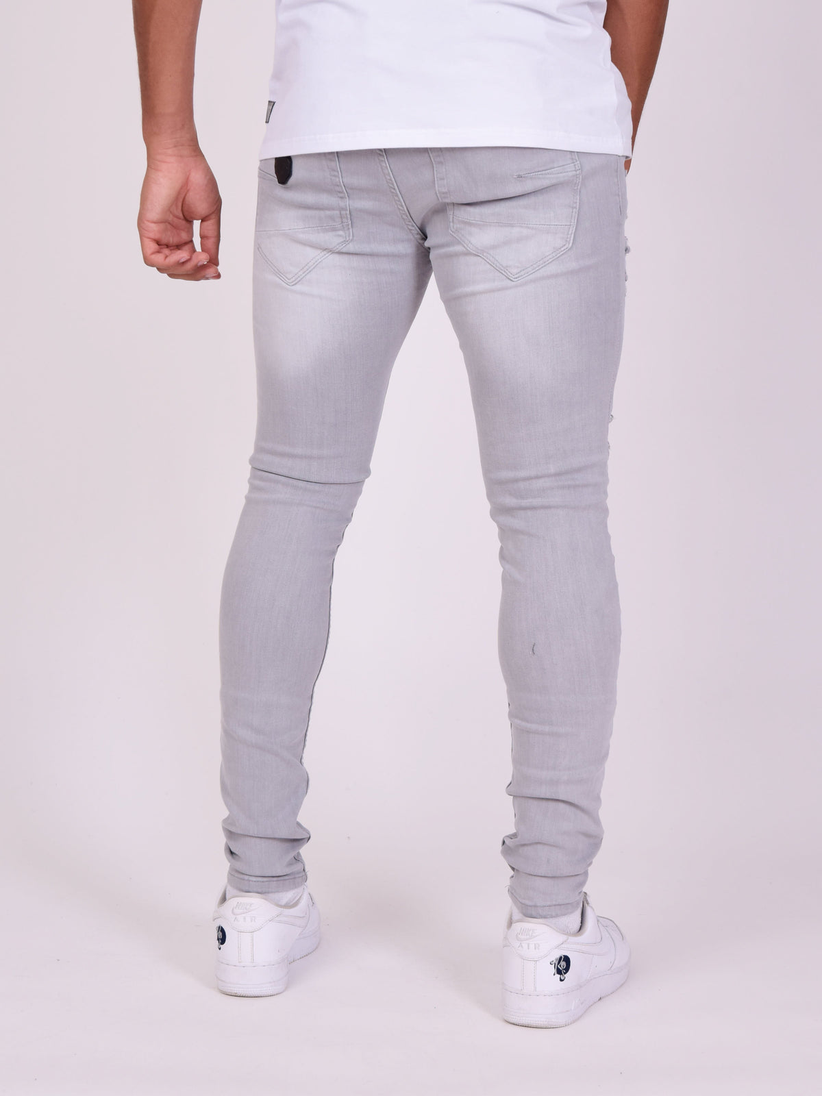 Jean skinny effet usé