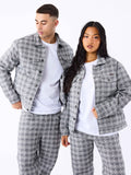 Veste en toile à motif géometrique