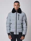 Veste matelassée col aviateur fourrure